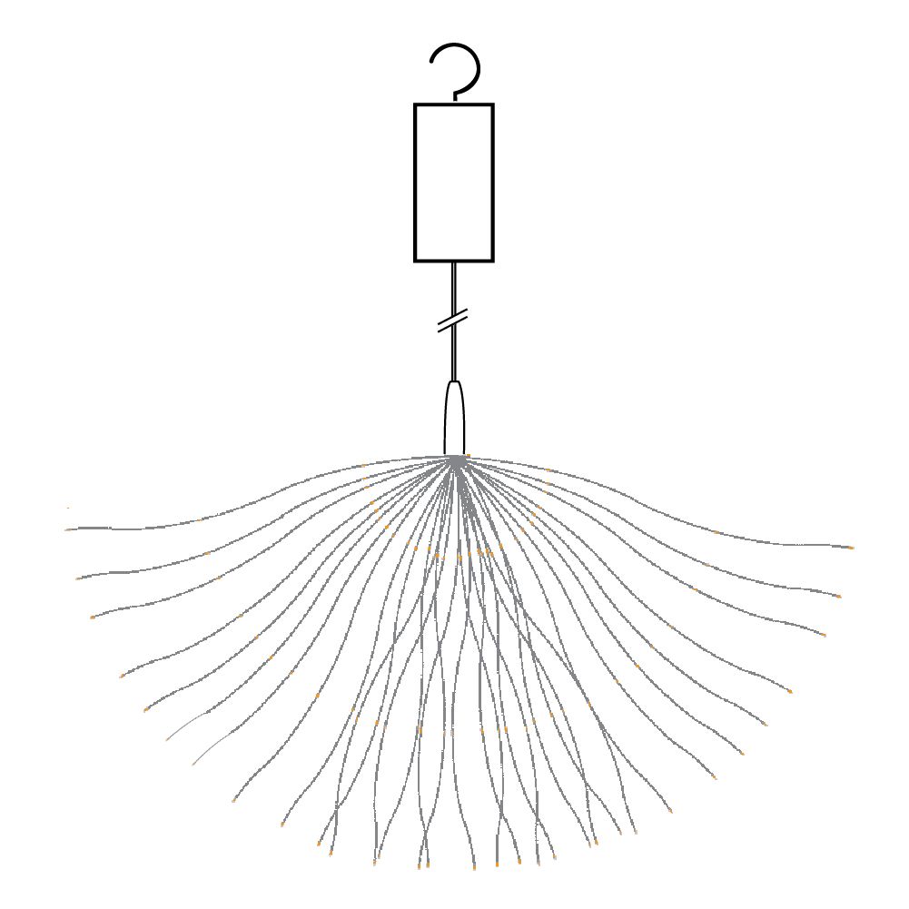 Гирлянда Feron CL595 Фейерверк 2700K 0.3м с питанием от батареек 41654