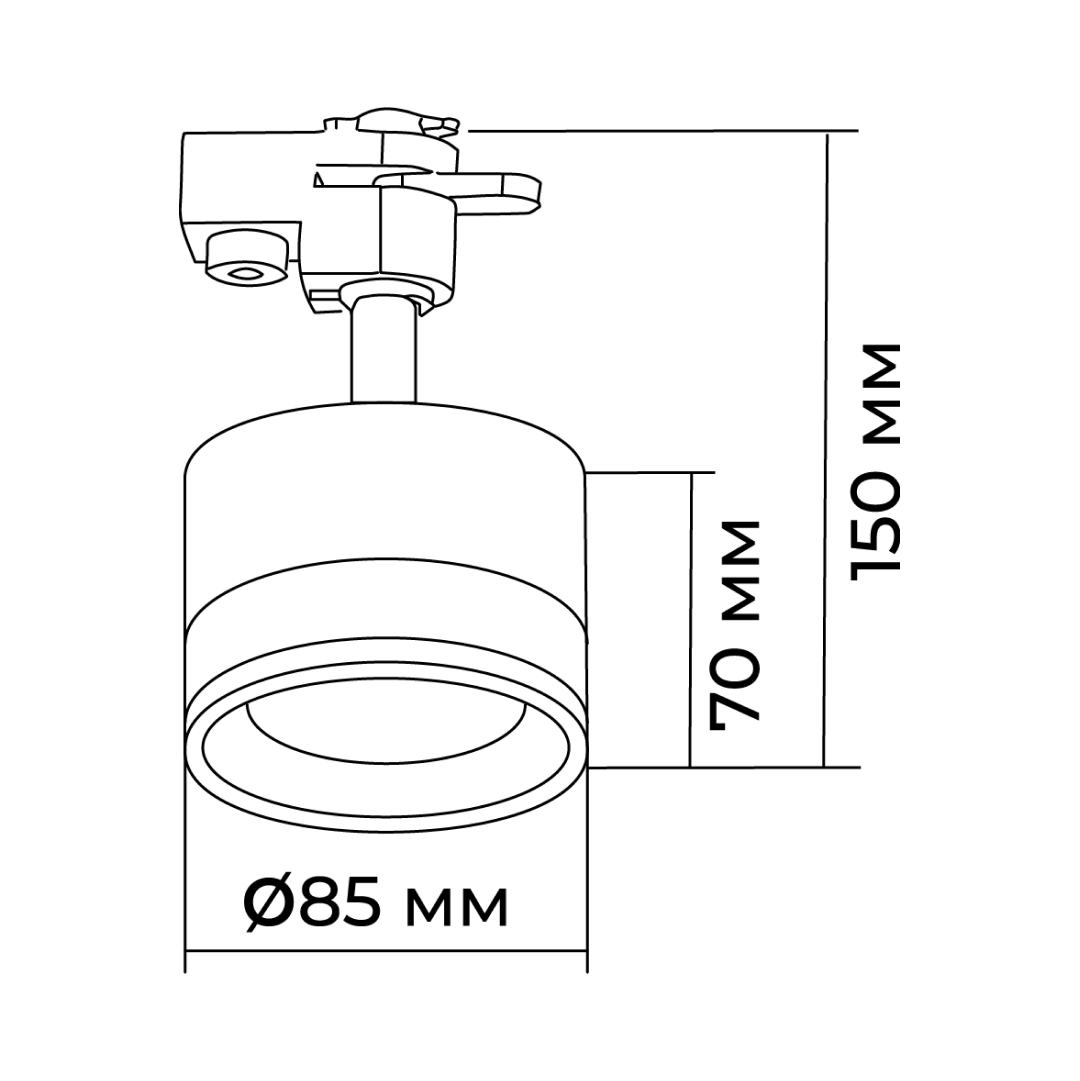 Трековый однофазный светильник Apeyron 16-87