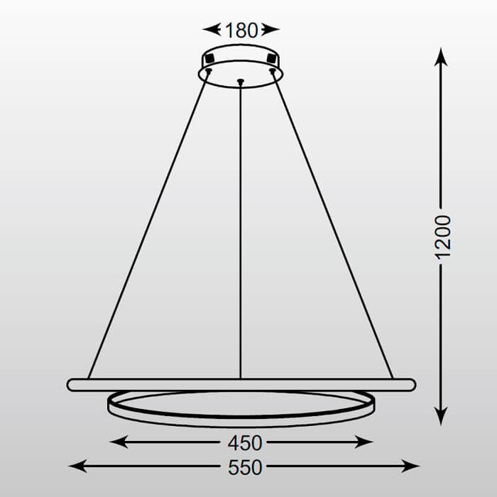 Подвесная светодиодная люстра Zumaline Balvi MP57056-A