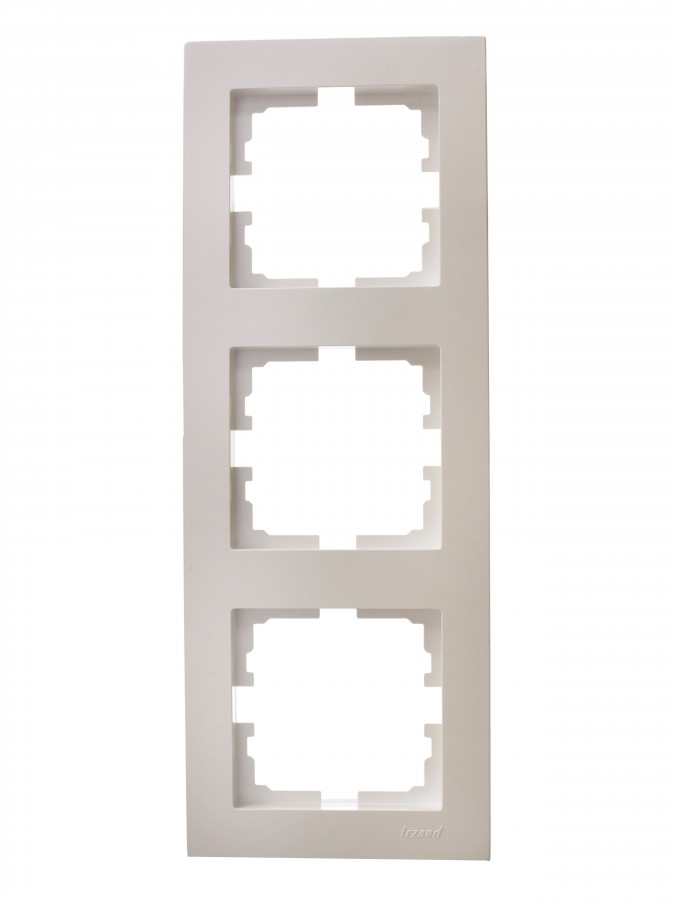 Рамка 3-ая вертикальная без вст жемчужный 742-3000-153