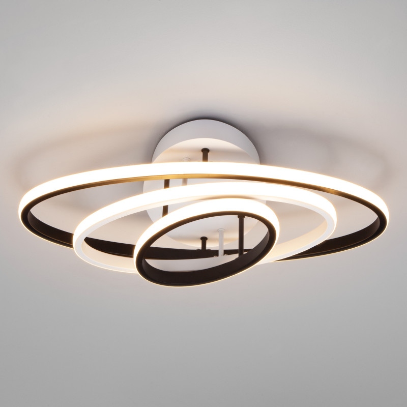 Потолочный светодиодный светильник Eurosvet Lauda 90237/3 белый/черный