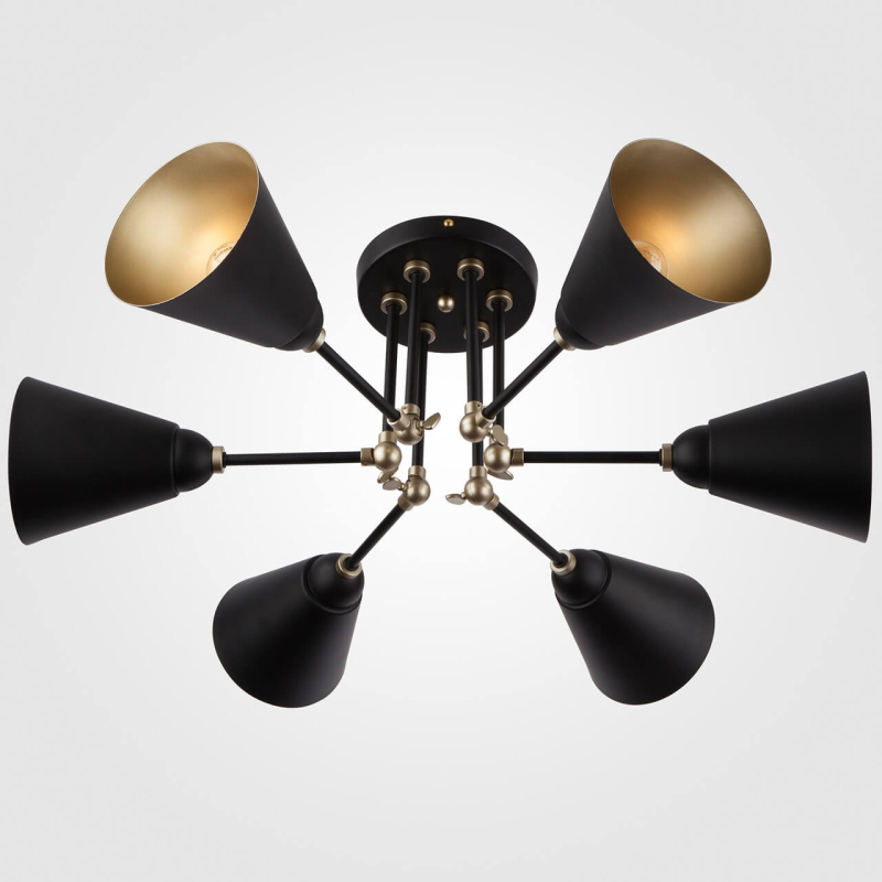 Потолочный светильник Eurosvet 70052/6 черный/золото