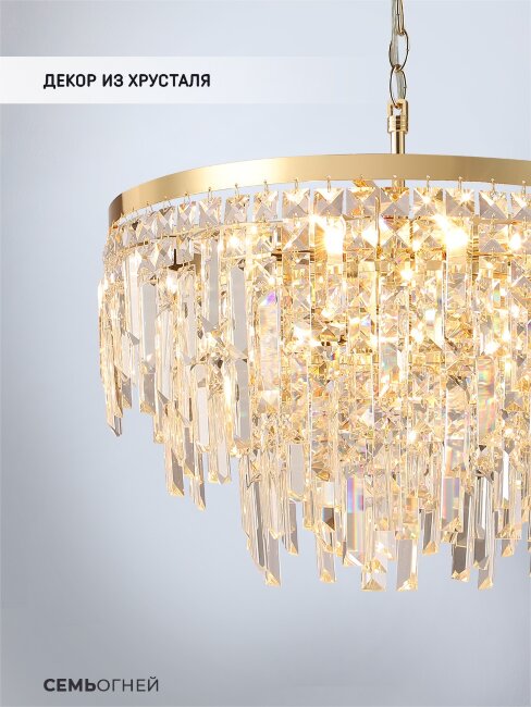 Подвесная люстра Lumien Hall Arnas LH0060/10P-GD-CL