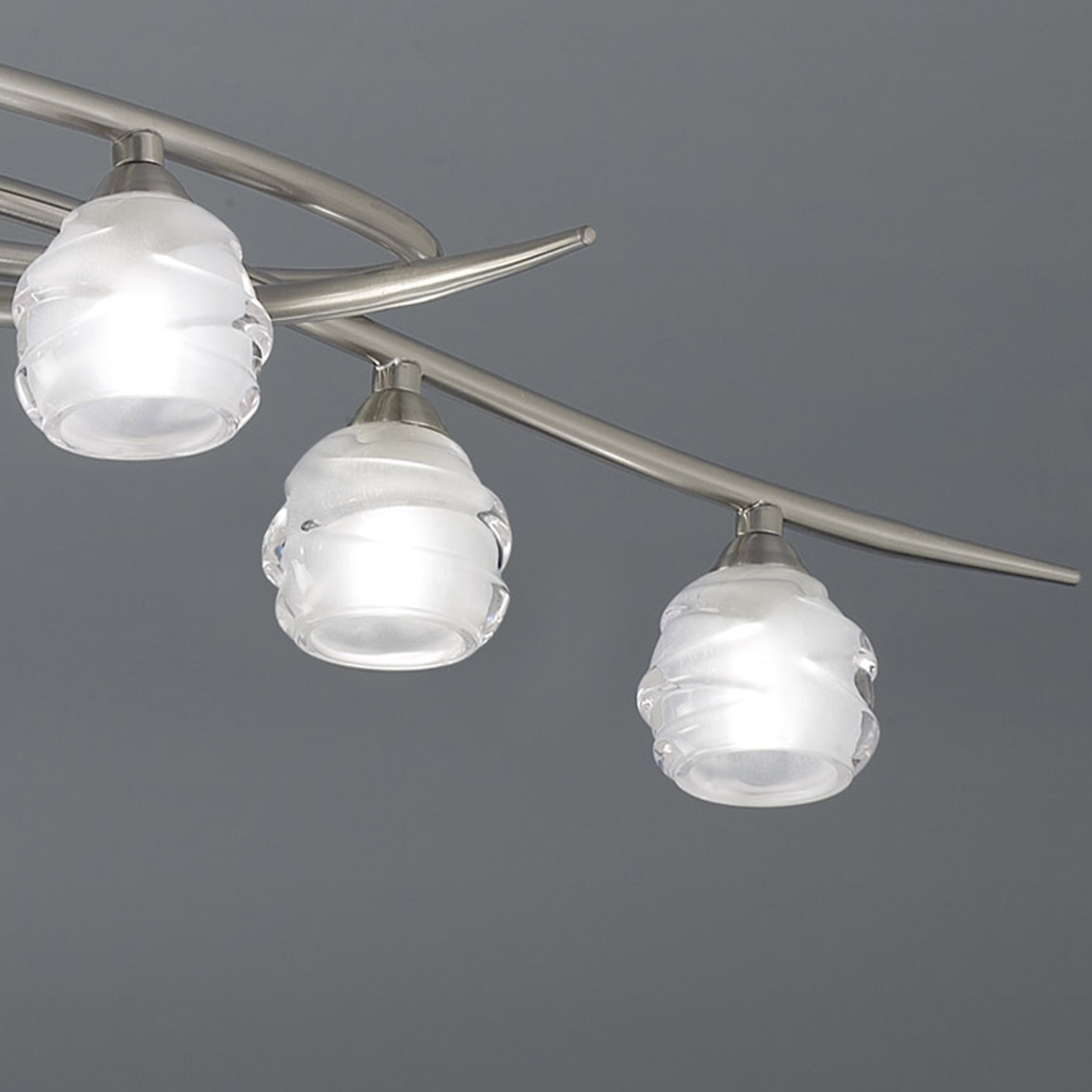 Подвесная люстра Mantra Loop Satin Nickel 1810