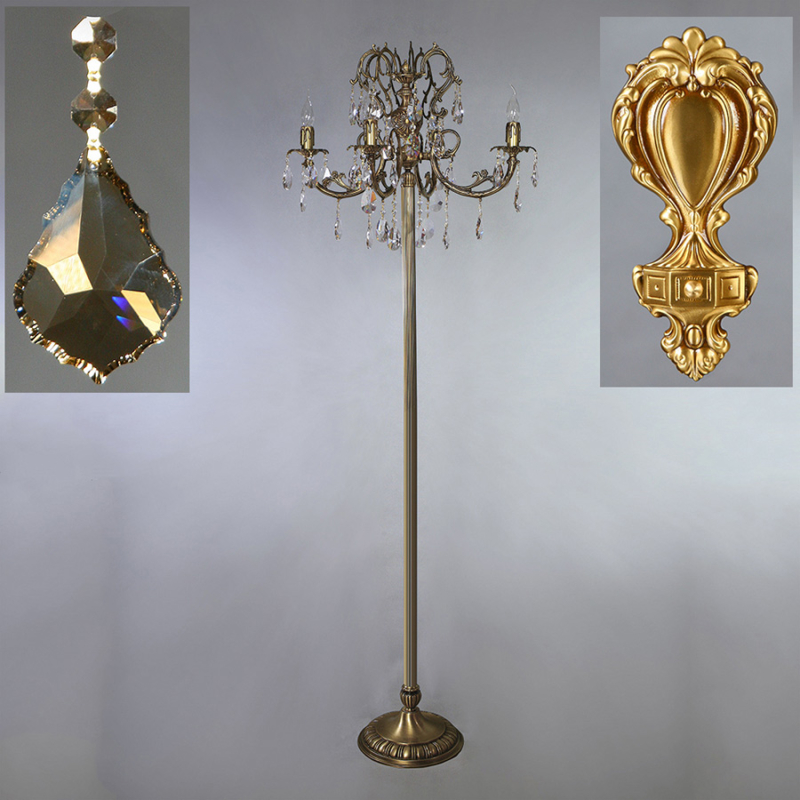 Торшер AMBIENTE 8888F/4 AB Honey Leaf