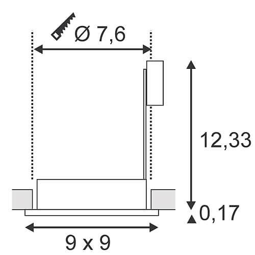 Встраиваемый светодиодный светильник SLV Gilaled 146382