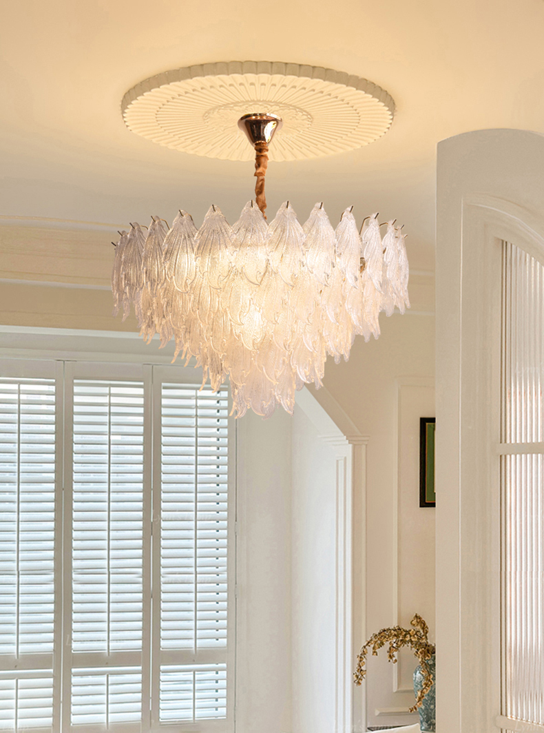 Подвесная люстра Delight Collection Crystal leaf 6489P/D800 gold/clear