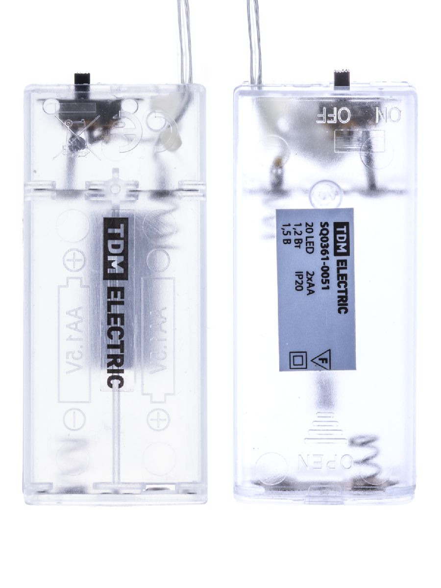 Светодиодная гирлянда TDM Electric Роса20 2хАА теплый белый без мерцания SQ0361-0051