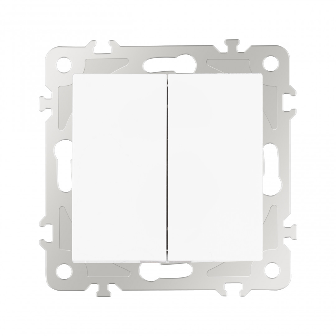 Выключатель двухклавишный Arte Milano 206.30-2.white