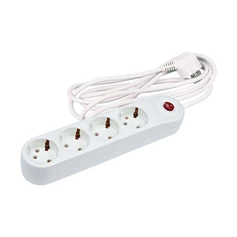 Cетевой фильтр (09796) Uniel 4гн х 3м с/з Classic S-GSP4-3C