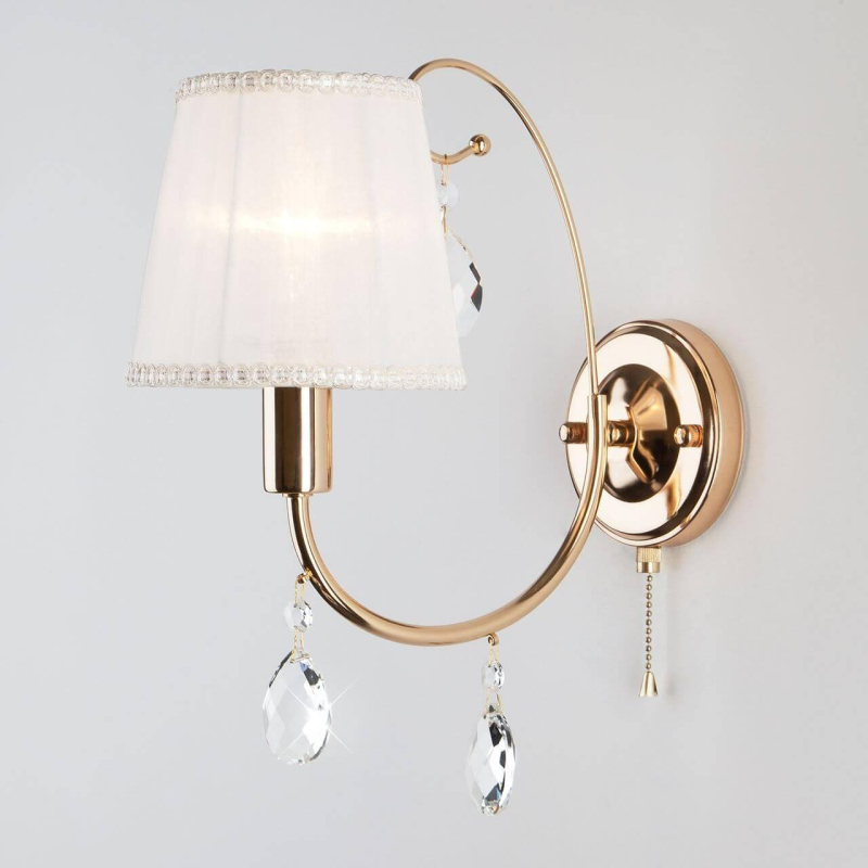 Бра Eurosvet Emiliana 10087/1 золото/прозрачный хрусталь Strotskis