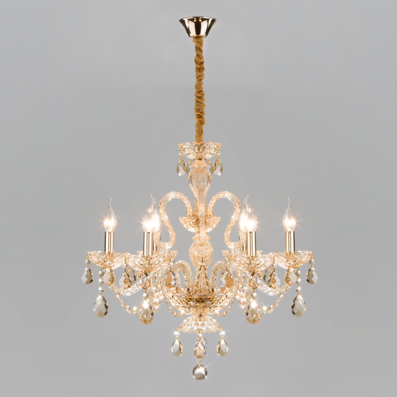 Подвесная люстра Eurosvet Alcedo 10097/6 золото/тонированный хрусталь Strotskis