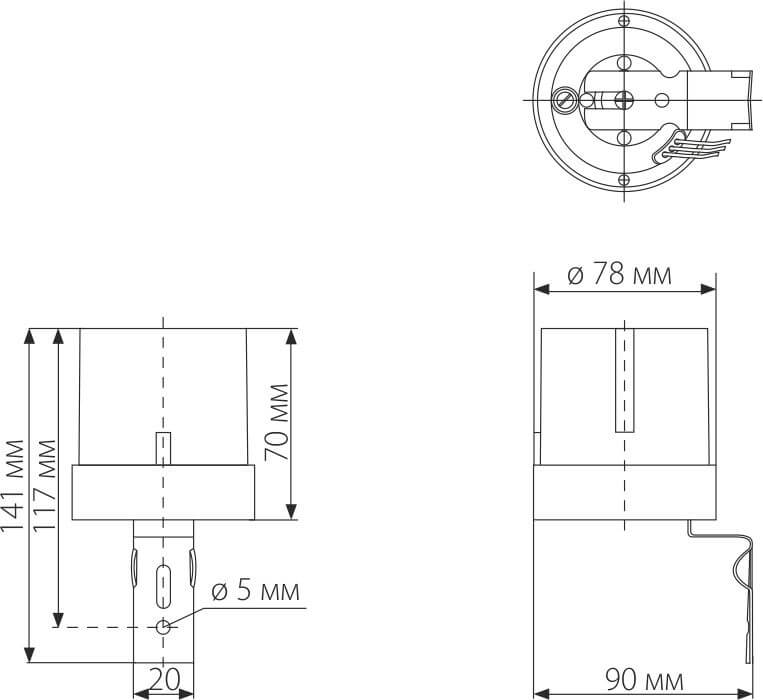 Датчик освещенности SNS-L-07 5500W IP44 Белый 4690389055430