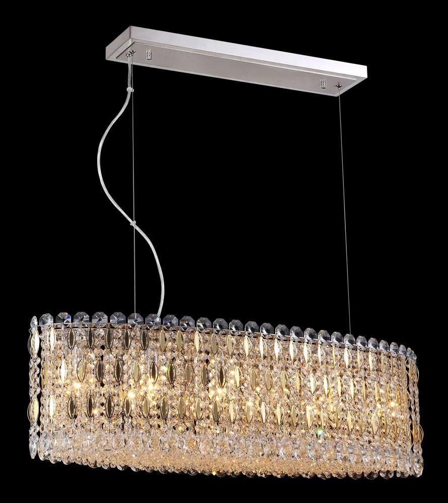 Подвесной светильник Crystal Lux Lirica SP10 L900 Chrome/Gold-Transparent