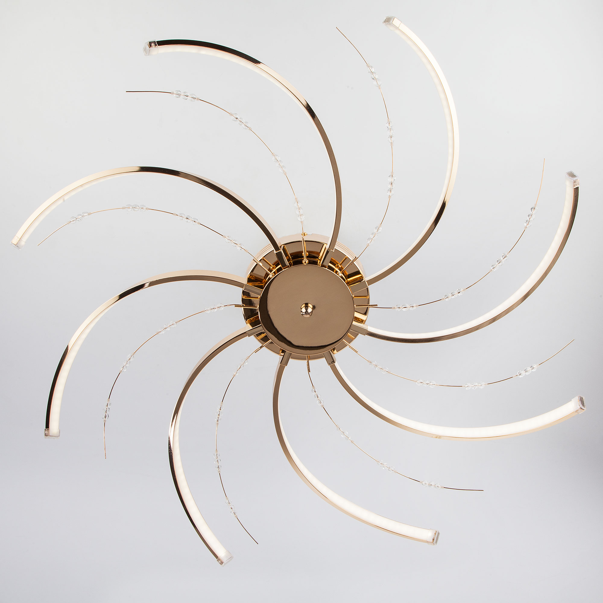 Потолочный светодиодный светильник Eurosvet Twist 90054/8 золото