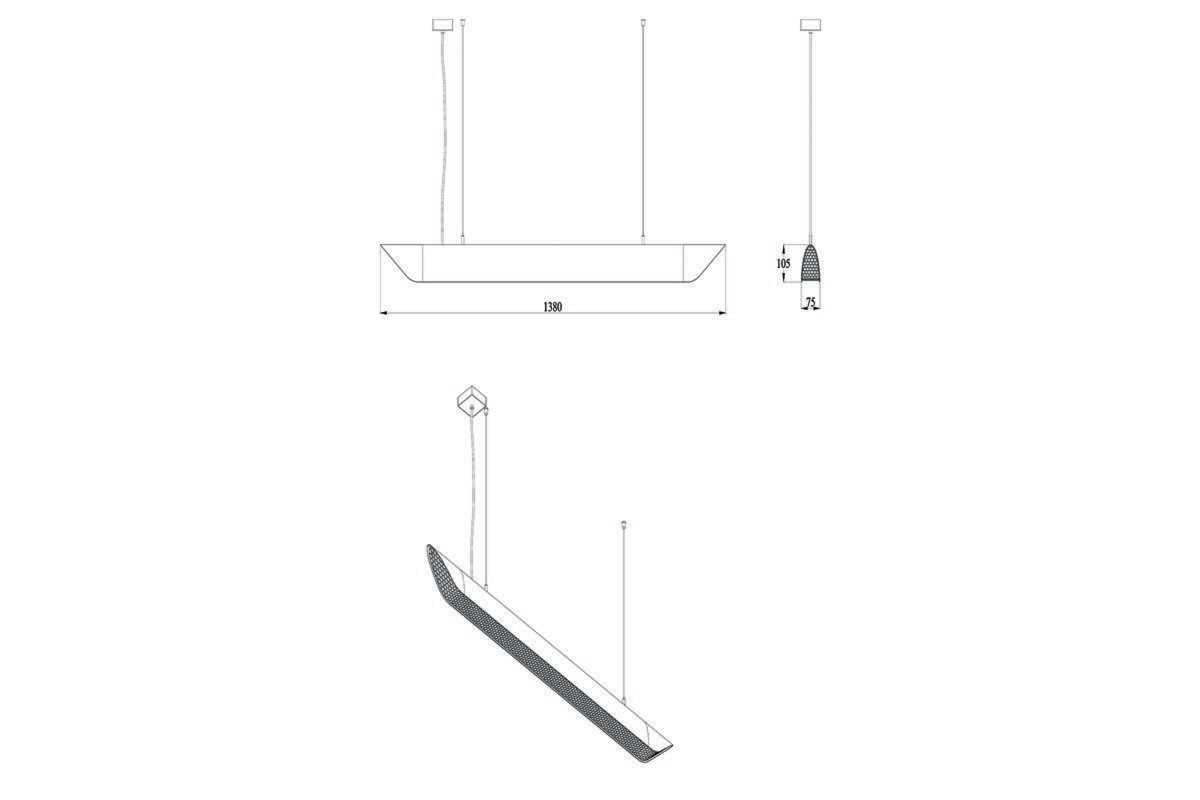 Подвесной светильник Donolux Mesh DL20081S138NW36 Black