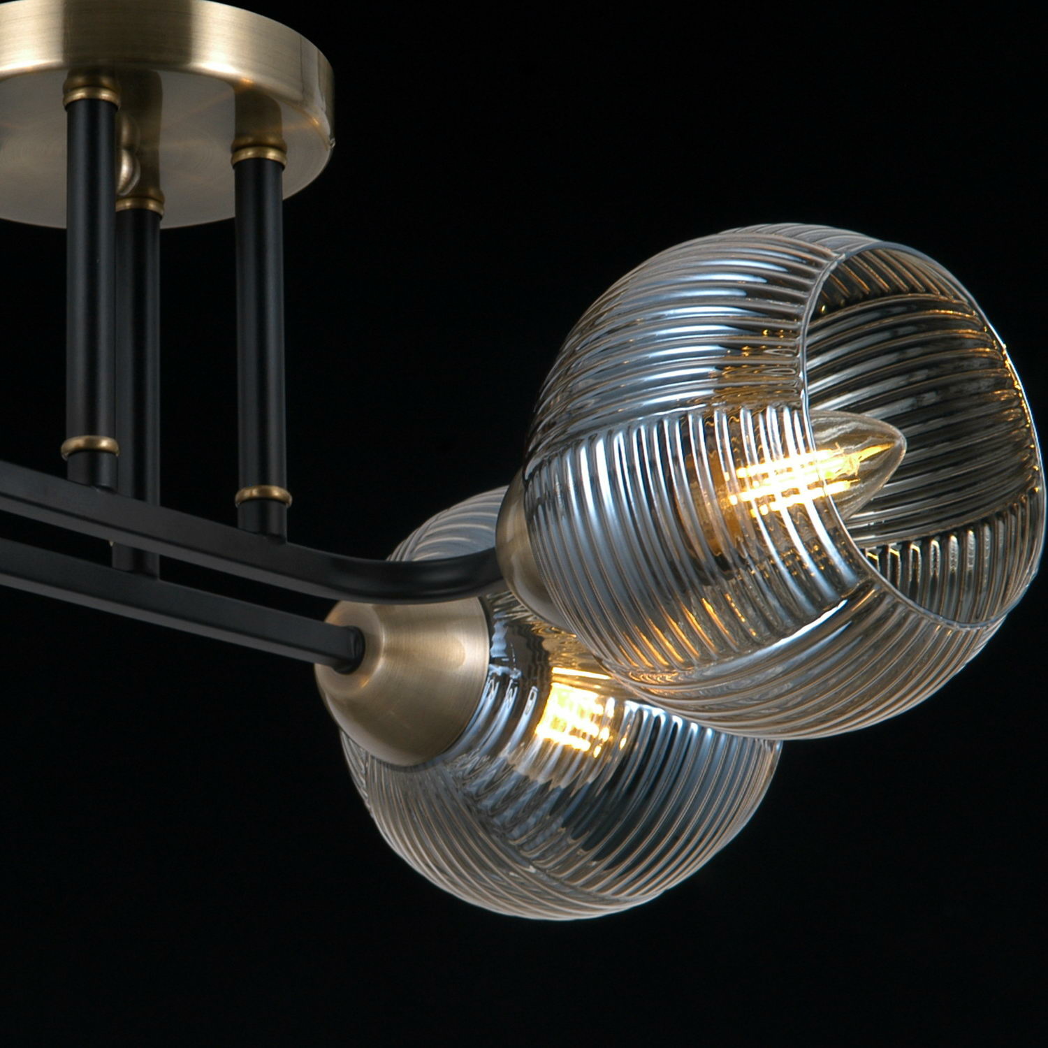 Люстра на штанге Illumico IL0395-4CSQ-79 BK AB