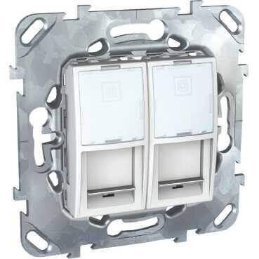 Розетка компьютерная 2хRJ45 Schneider Electric Unica MGU5.2424.18ZD