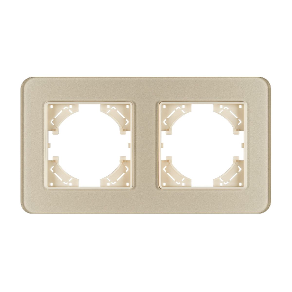 Рамка на 2 поста стеклянная Arlight FRM-OMALI-GS-2-GD 049695