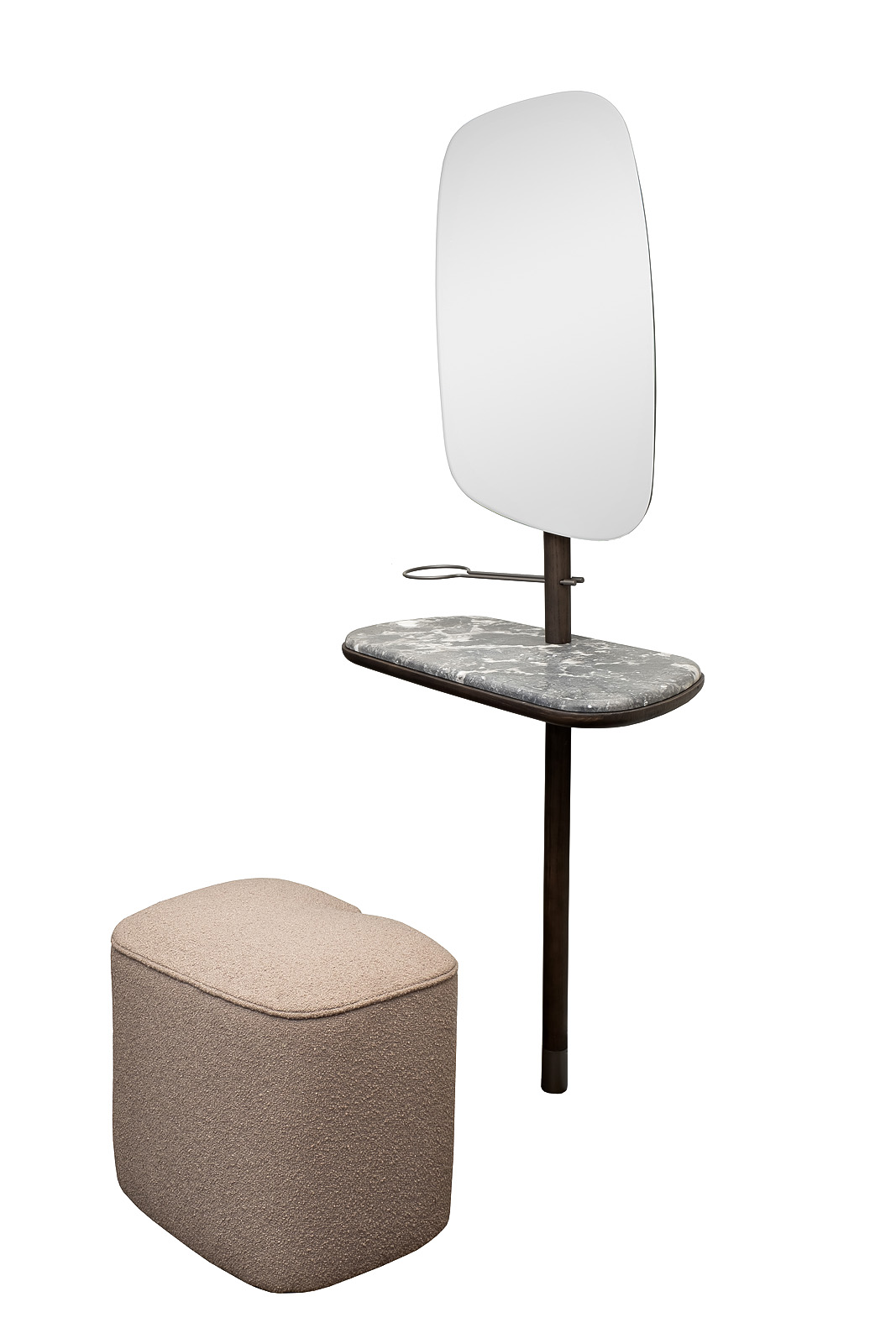 Зеркало с полкой и пуфом Garda Decor 58DB-23177