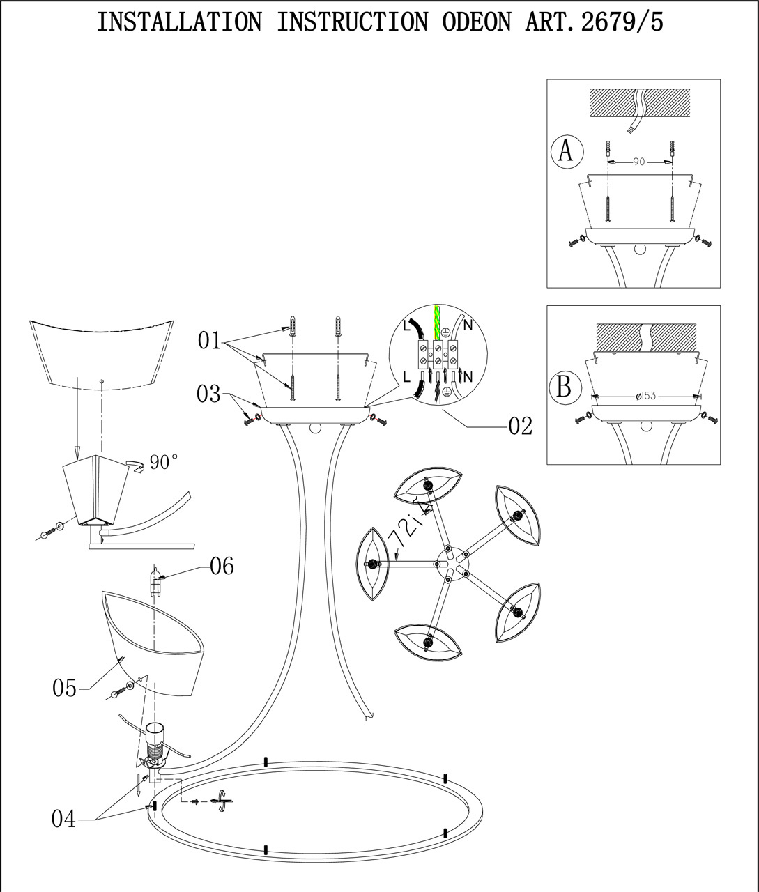 Подвесная люстра Odeon Light Febri 2679/5