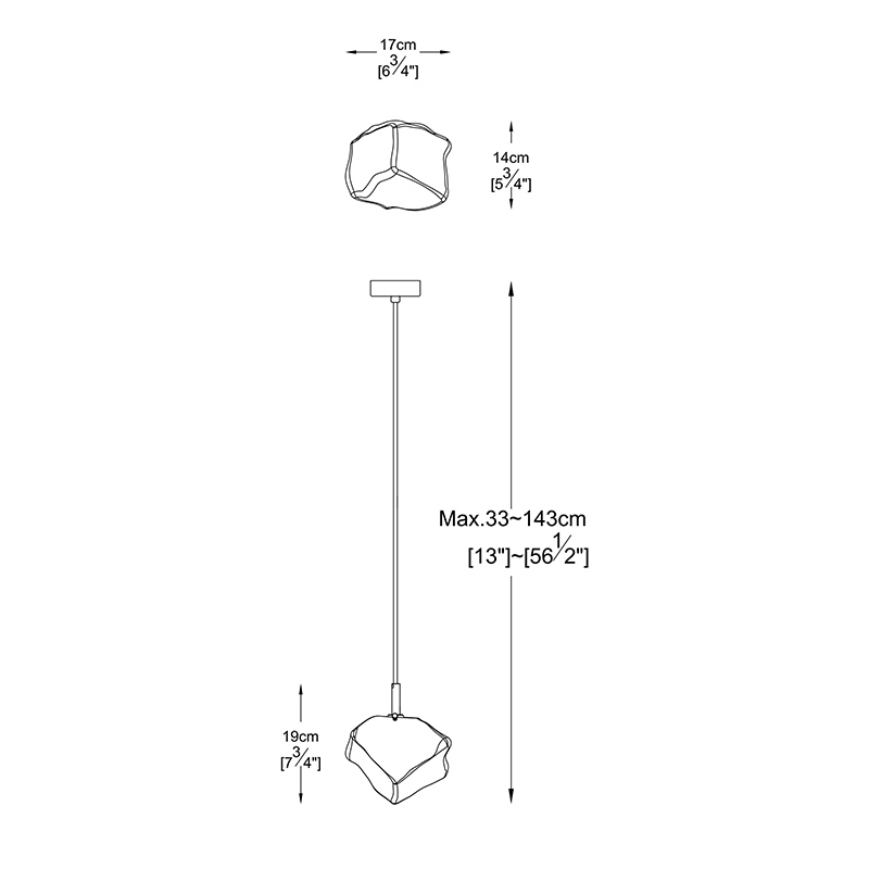 Подвесной светильник Zumaline ROCK P0488-01F-F4FZ