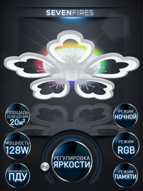 Потолочная люстра Seven Fires Ferenk SF5028/5C-WT-RGB