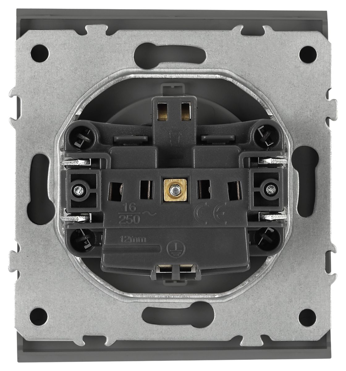 Розетка Эра Arktik 16-2102-06 с заземлением 2P+E Schuko со шторками 16А-250В графит Б0070429