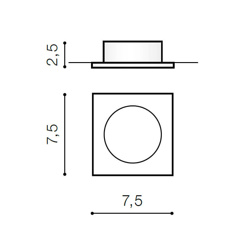 Встраиваемый светильник Azzardo Ivo Square AZ1825