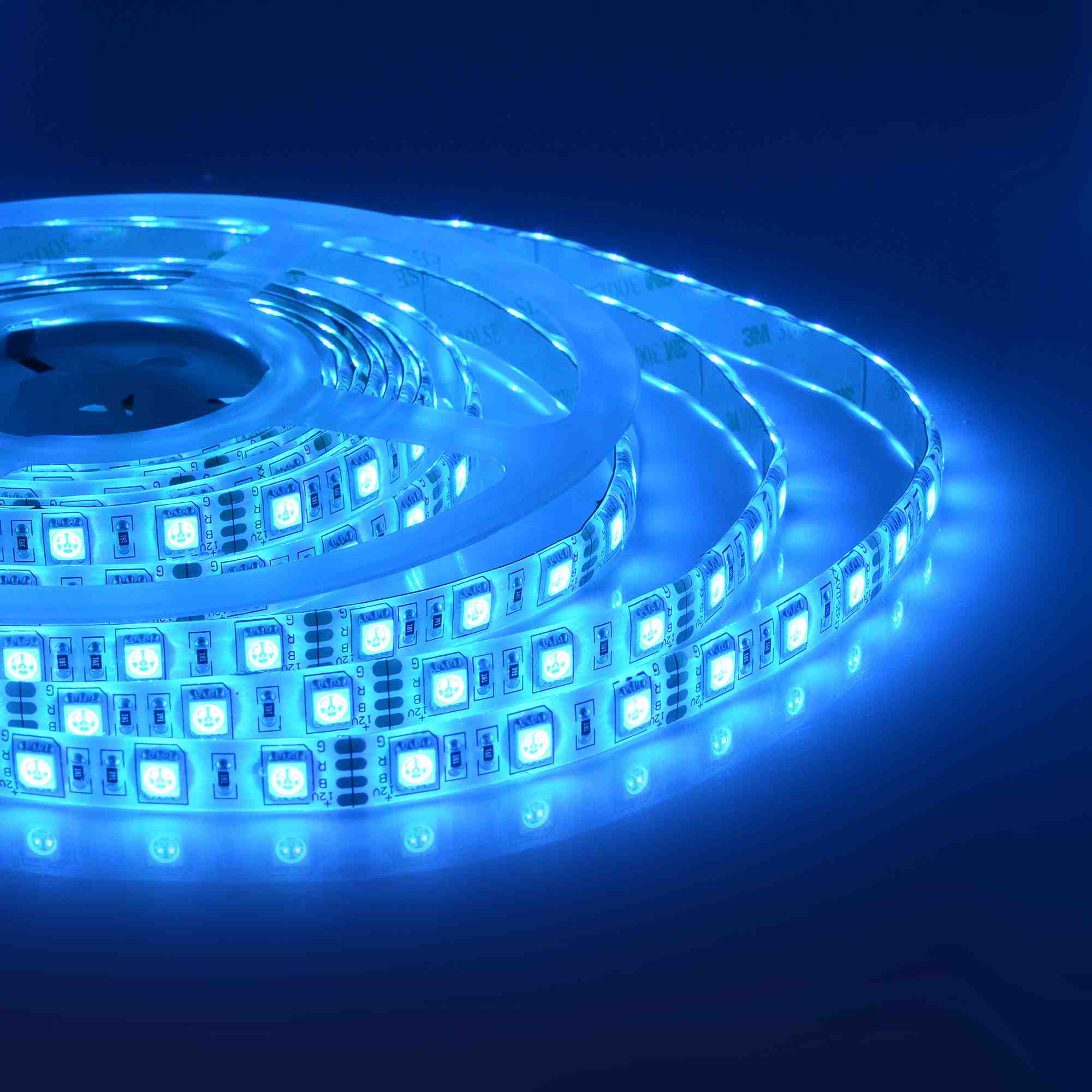 Светодиодная лента Apeyron 12В СТ 14,4Вт/м smd5050 60д/м IP65 5м RGB 12BL