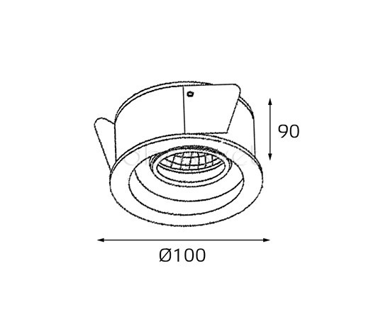 Встраиваемый светильник Italline Q00 01 alu