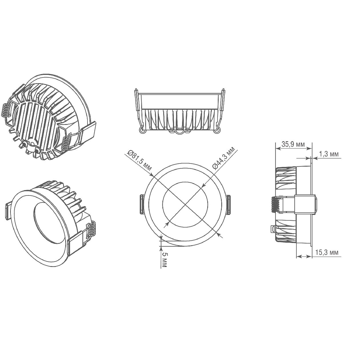 Встраиваемый светильник Donolux Crater DL20761R10N1W