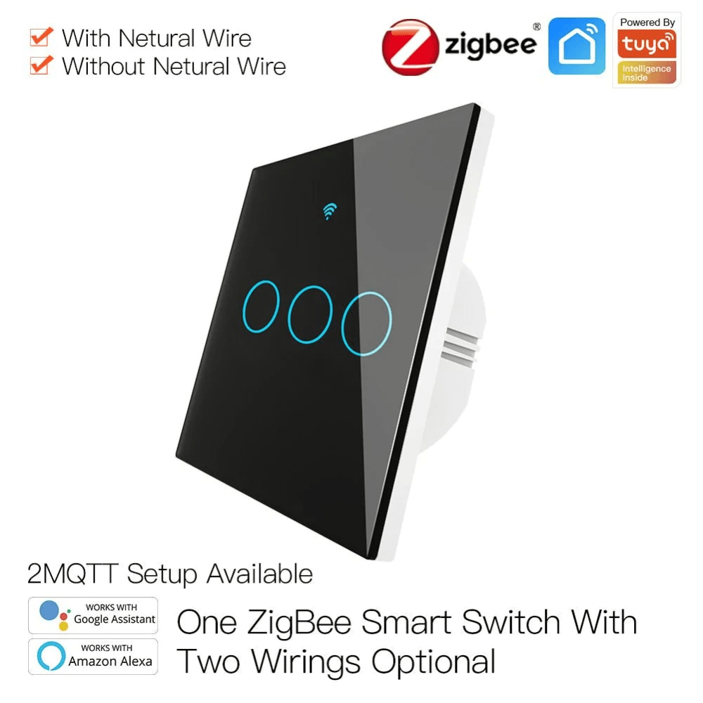 Выключатель Moes Gang Smart Switch Sensor w/o grounding 100-240 В ZS-EU3