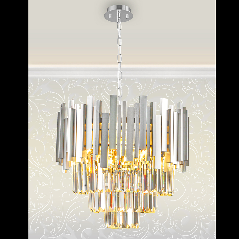 Подвесная люстра Natali Kovaltseva VERTIGO 81440/6C SILVER