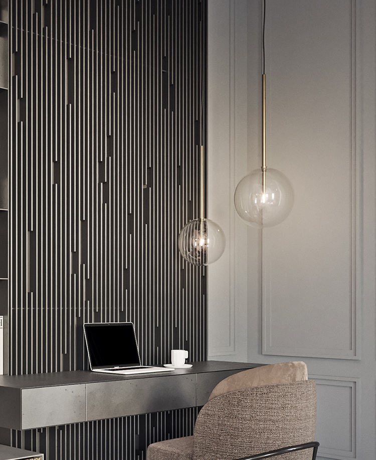 Подвесной светильник Delight Collection Ball Sola 9217P/D120 gold