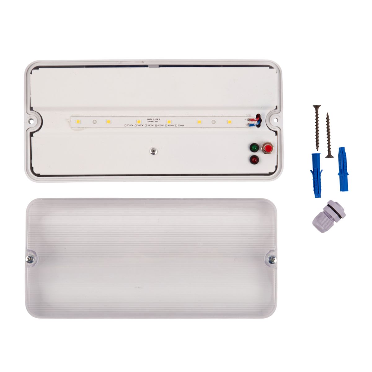 Светильник пылевлагозащищенный Uniel ULW-K25B 6W/4000K/EMG IP65 WHITE UL-00013352