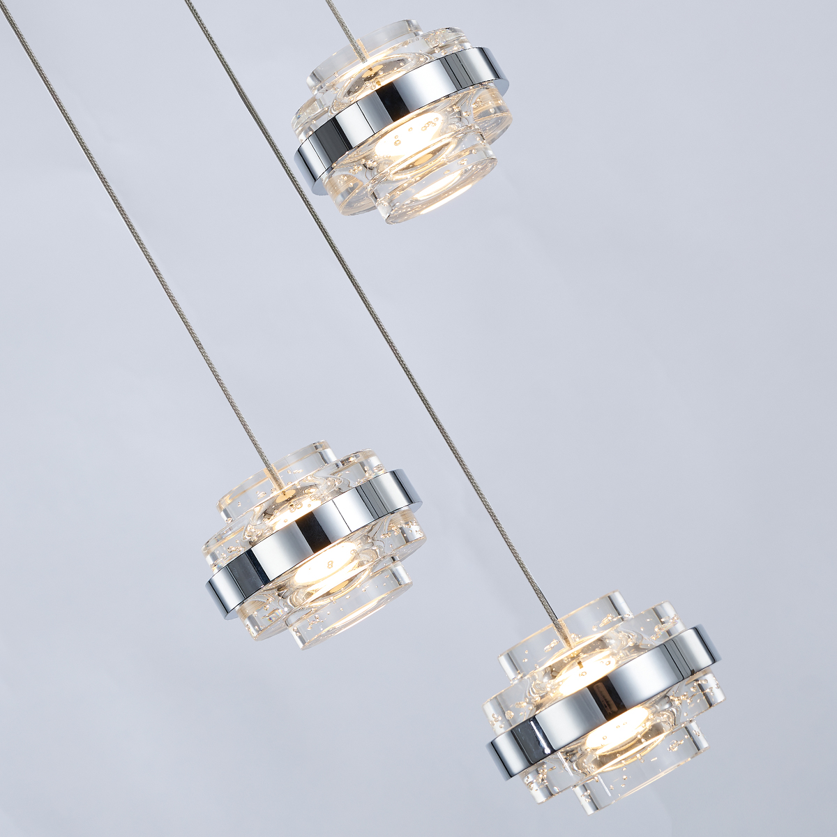 Подвесной светильник Delight Collection MD22030002 MD22030002-3A chrome/clear