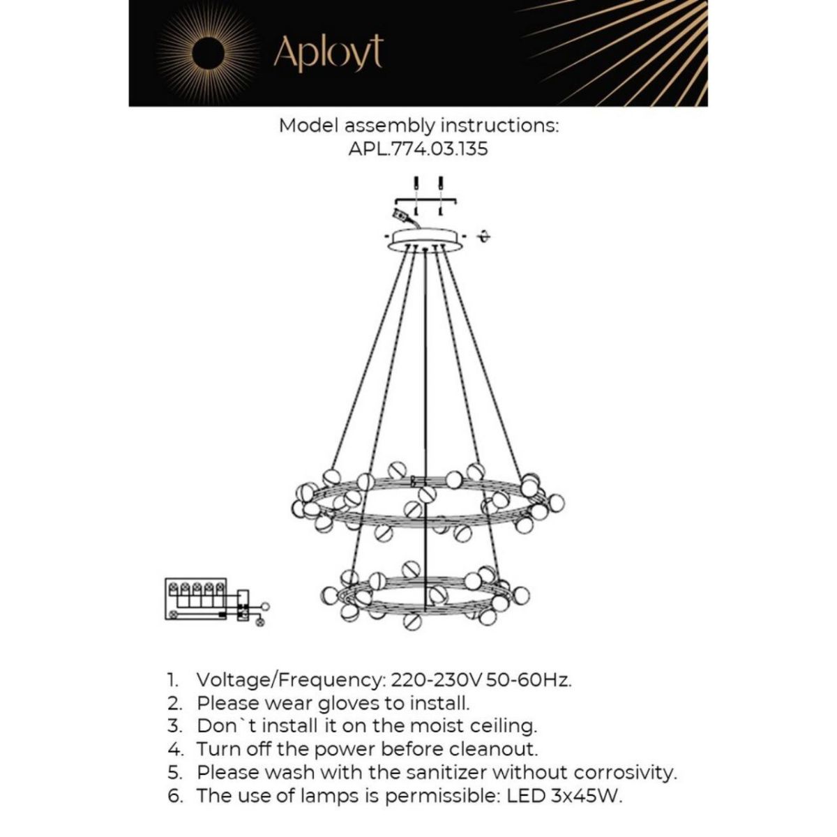 Подвесная люстра Aployt Delfin APL.774.03.135