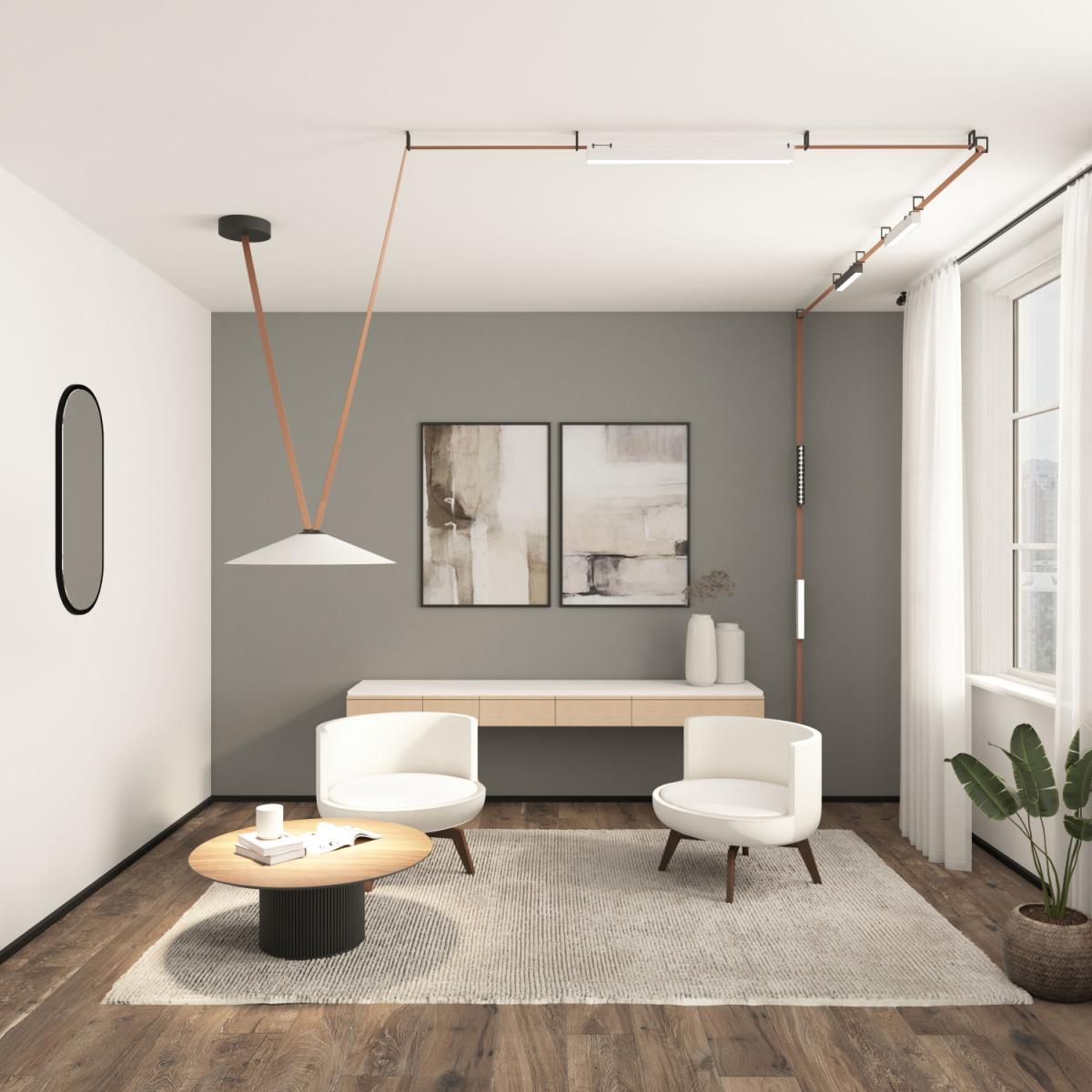 Трековый однофазный светильник Denkirs Belty linear DK5574-WH