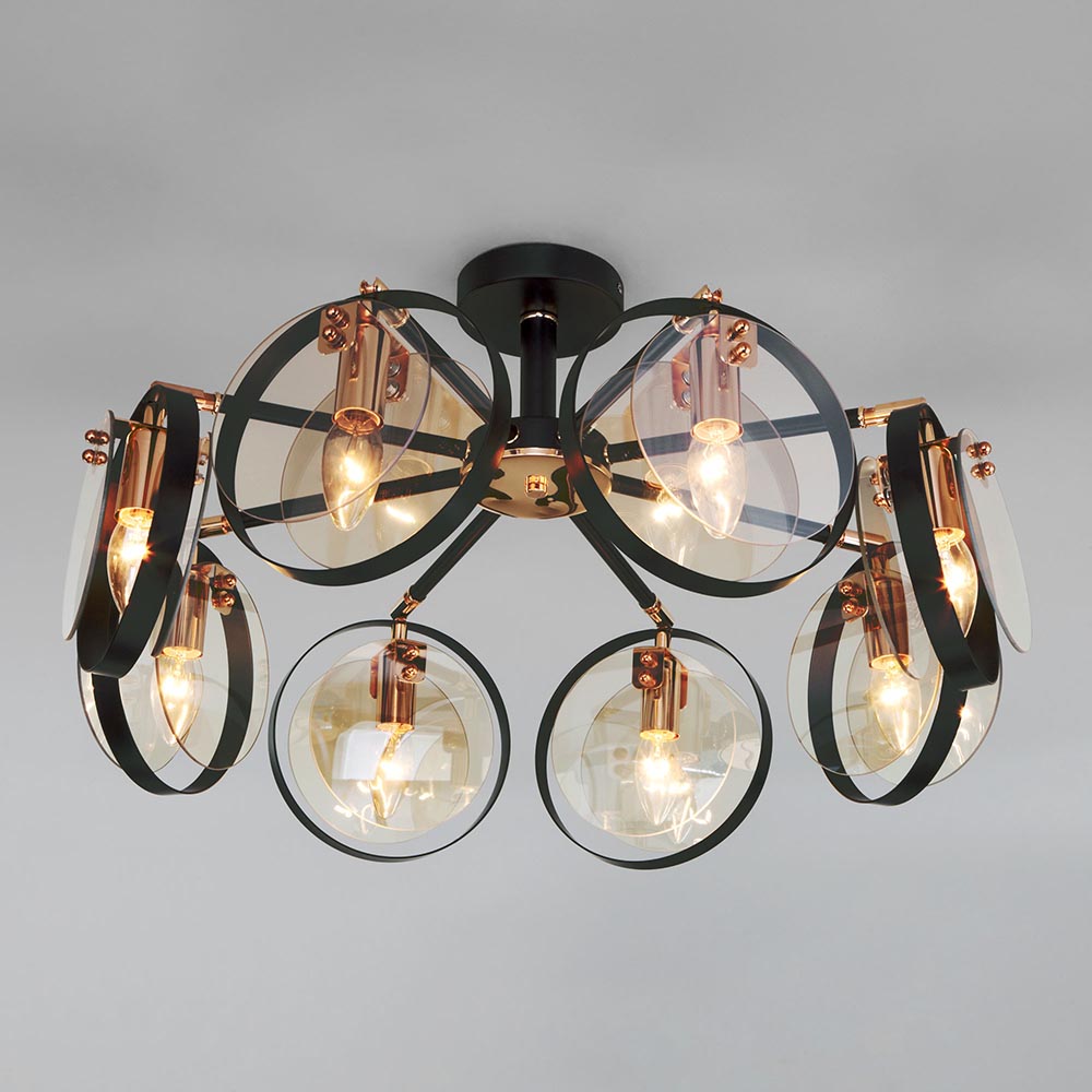 Потолочный светильник Eurosvet Gallo 70121/8 черный Smart a052342