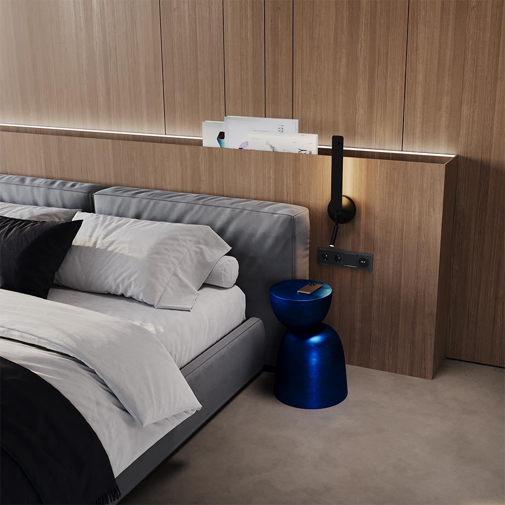 Рамка на 4 поста Voltum S70 VLS110407 (графит, стекло)