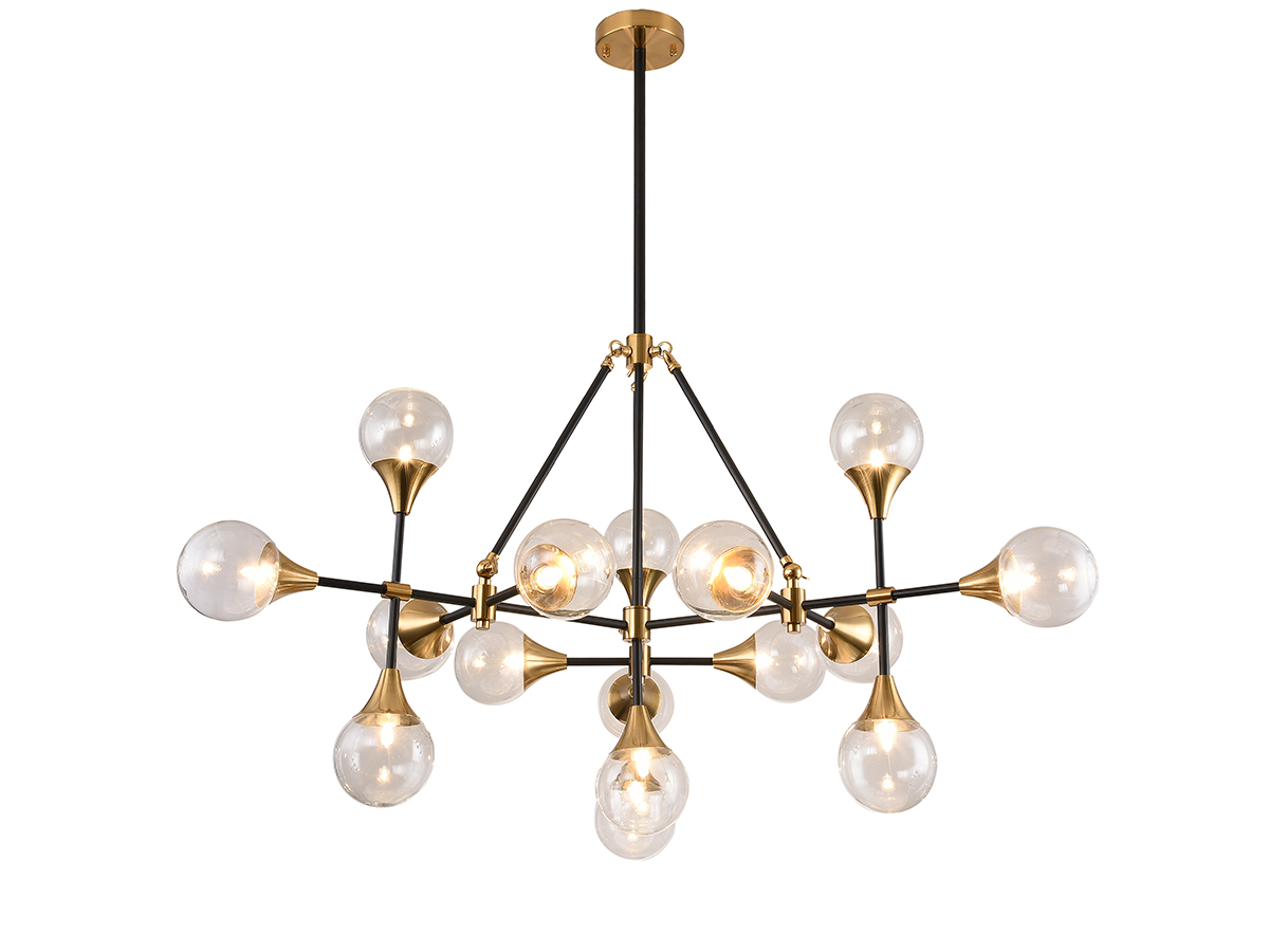 Подвесная люстра Elvan LU-173/16-G9-BkGlCl