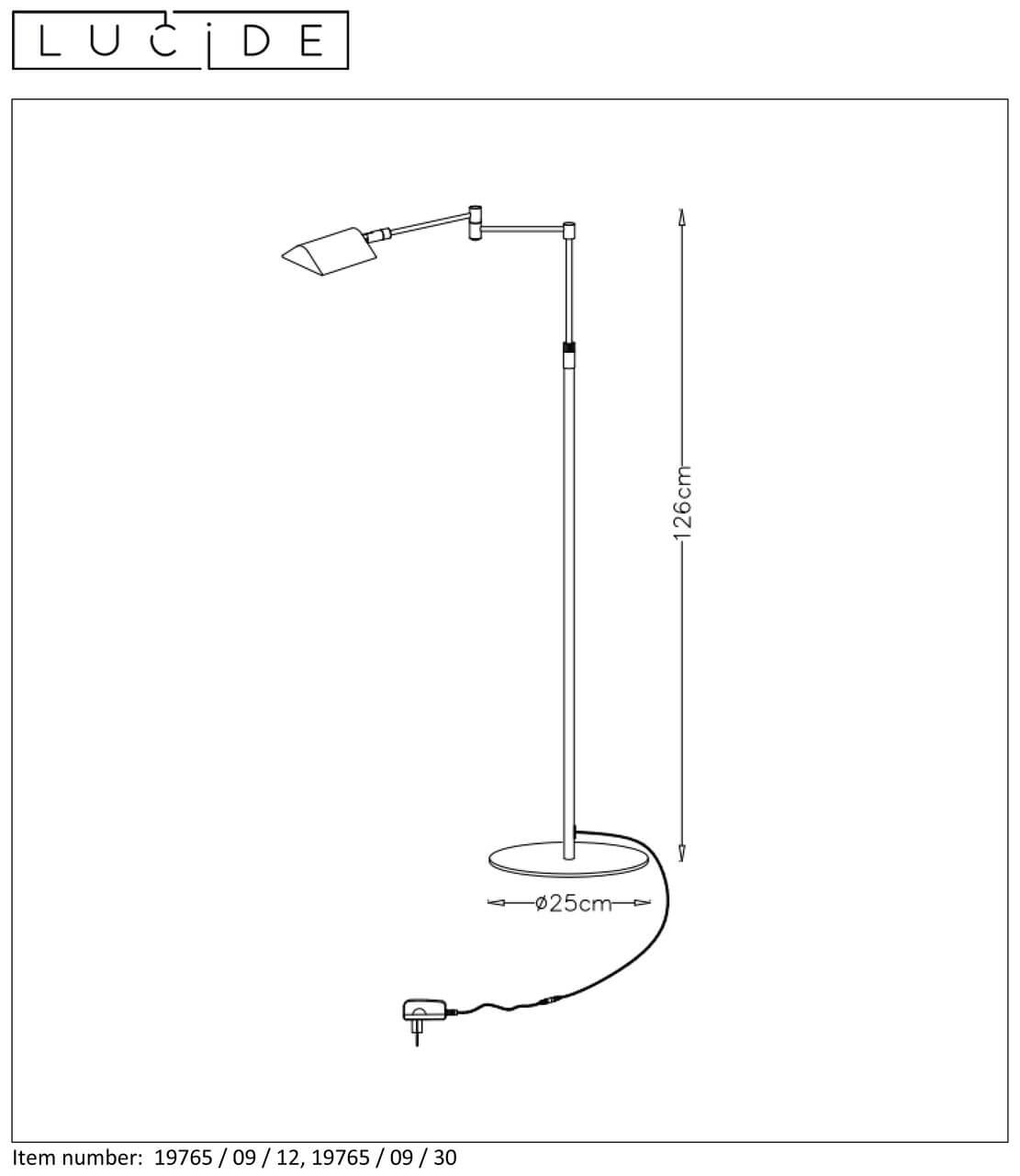 Торшер Lucide NUVOLA 19765/09/30 в Москве