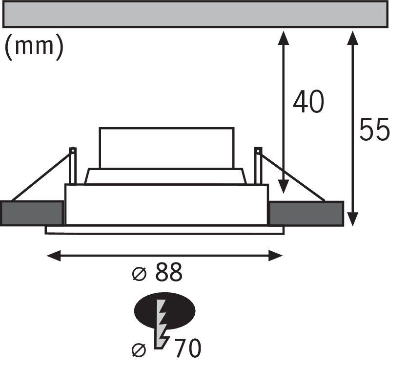 Встраиваемый светодиодный светильник Paulmann EBL Led Rund 3937