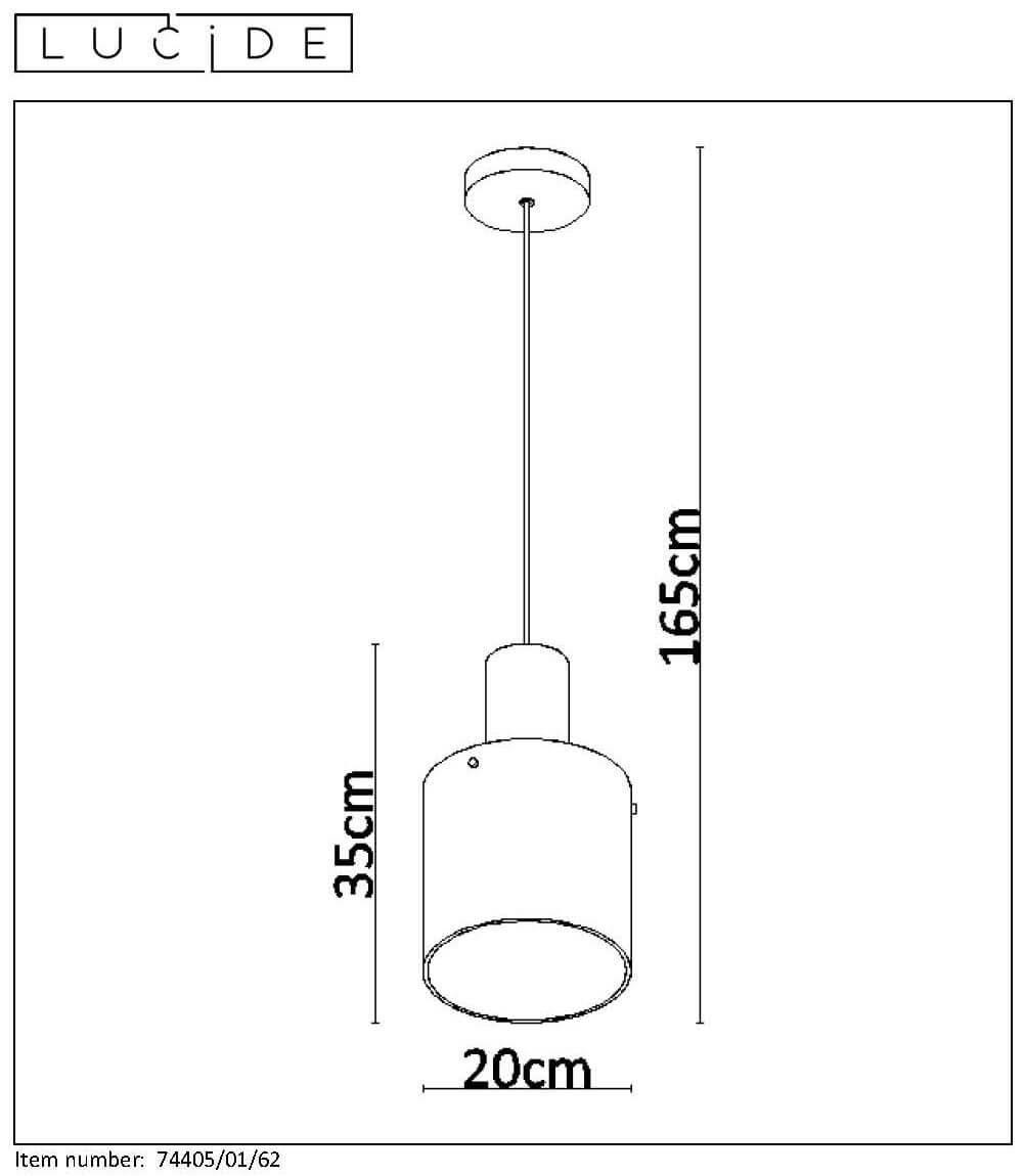 Подвесной светильник Lucide TOLEDO 74405/01/62