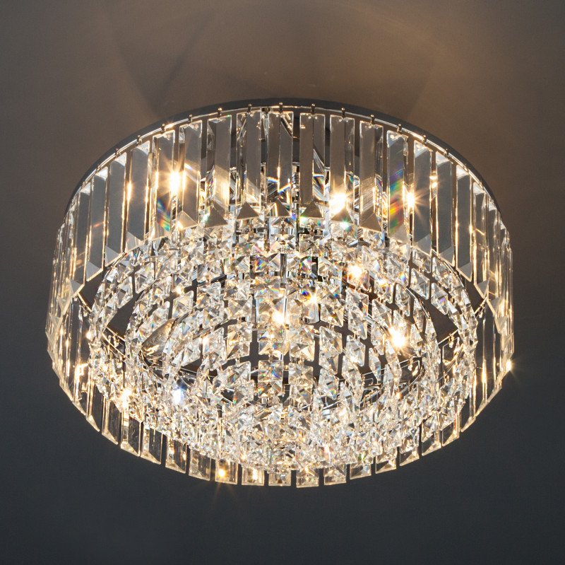 Подвесная люстра Eurosvet 10105/5 хром/прозрачный хрусталь Strotskis