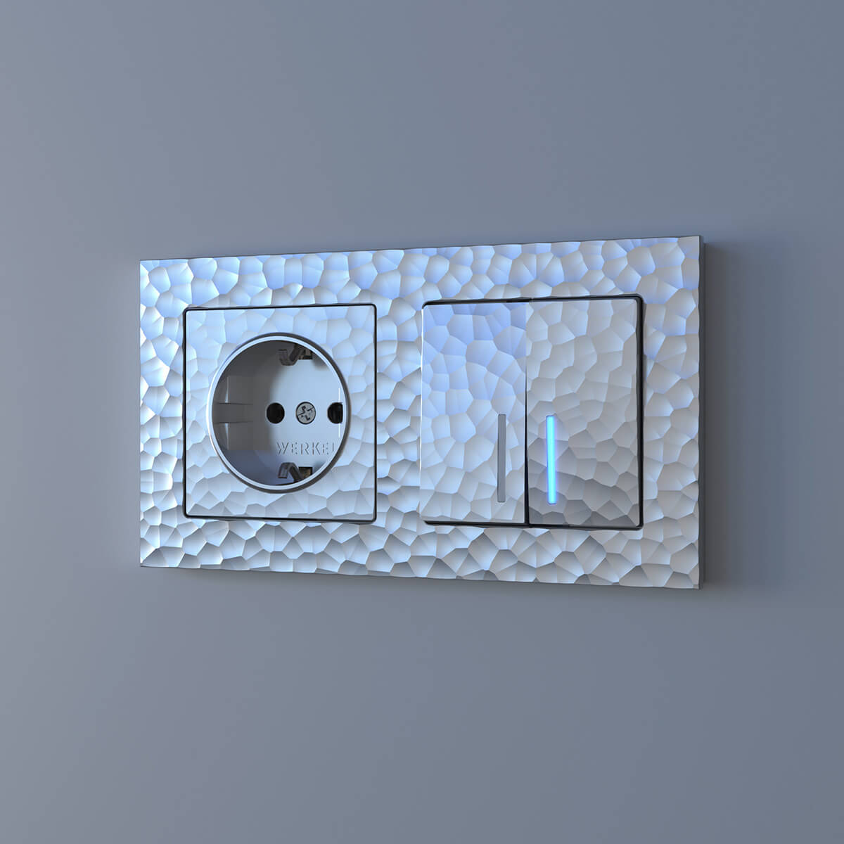 Розетка Werkel Hammer серебряный 4690389162800