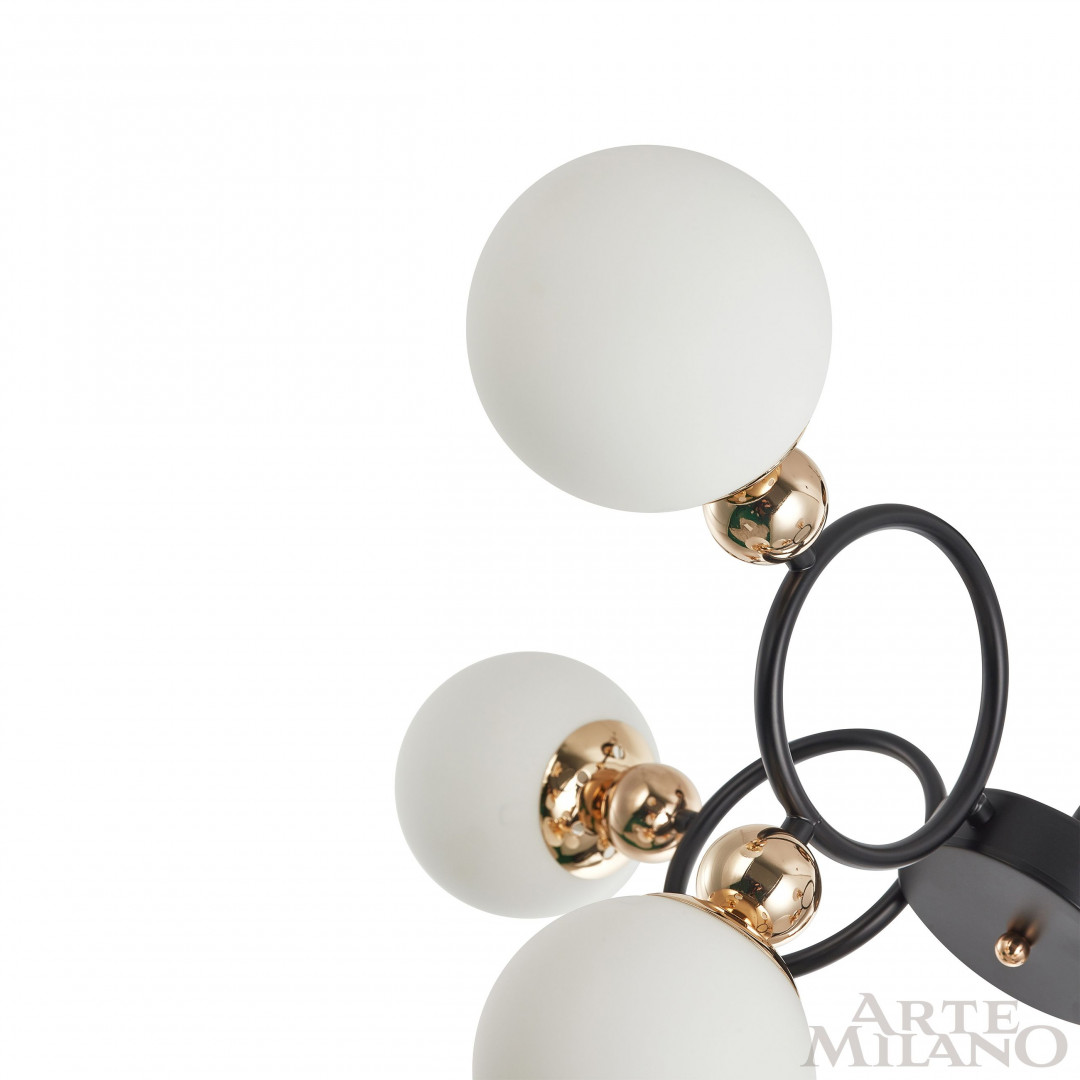 Потолочная люстра Arte Milano Neapolis 274307/8 BK/GD