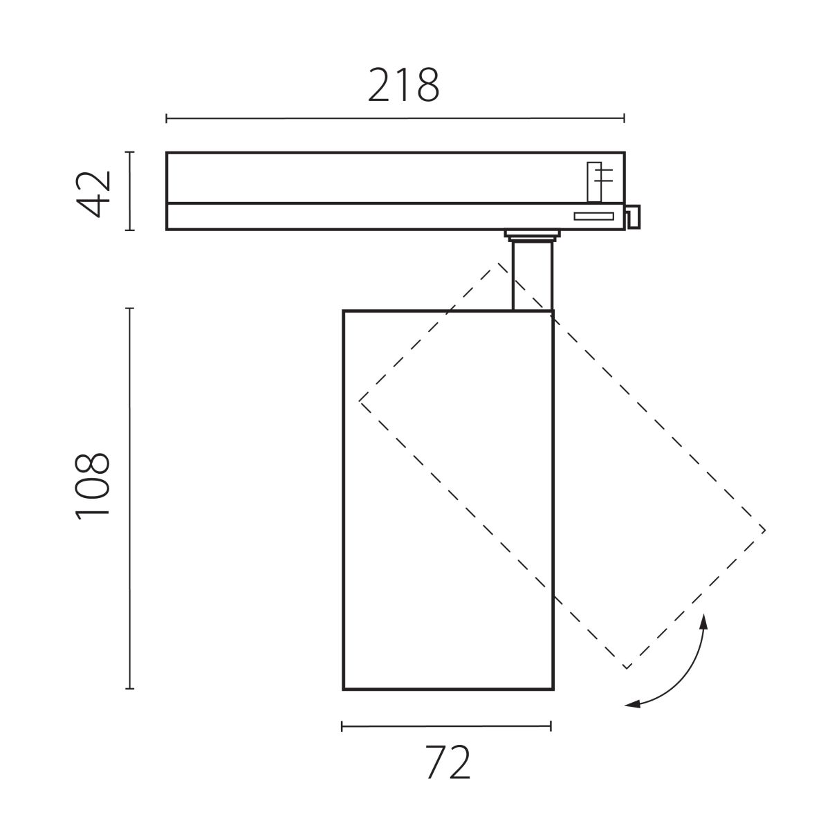 Трековый трехфазный светильник Quattro LED с управлением TRIAC Lightstar Alta Base A5247TRIAC