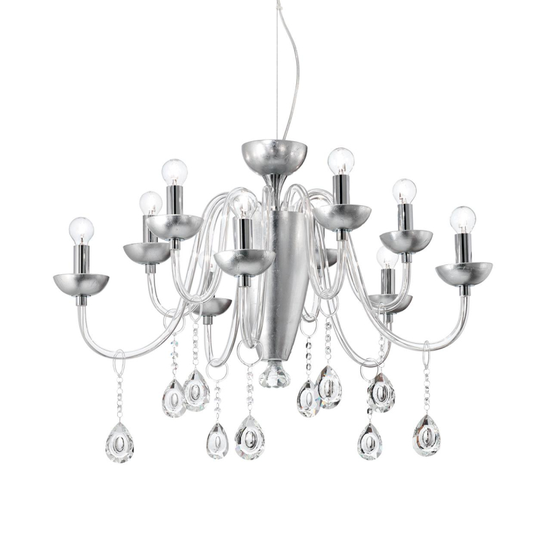 Подвесная люстра Ideal Lux Camelia SP10 Argento 125091